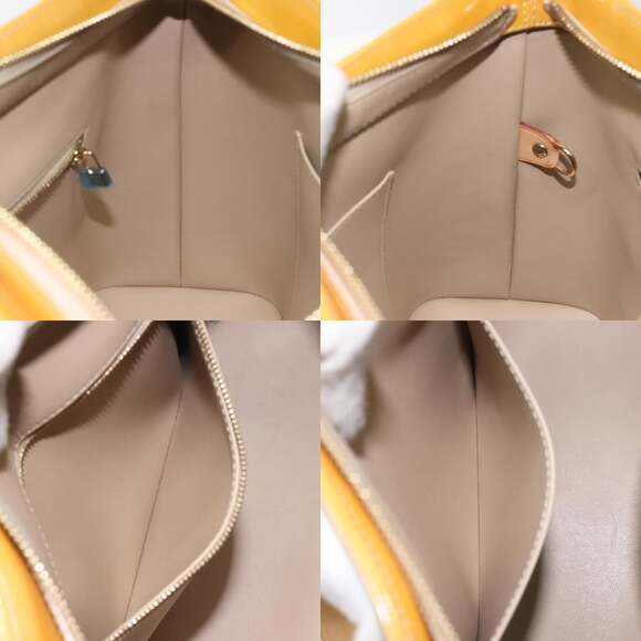 LOUIS VUITTON Monogram Vernis Houston Hand Bag Beige M91004 - Picture 12 of 13